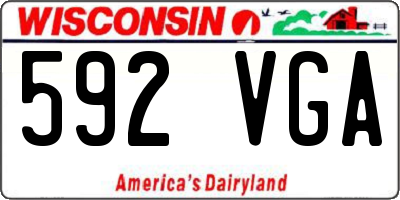 WI license plate 592VGA