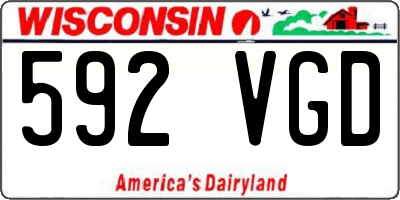 WI license plate 592VGD