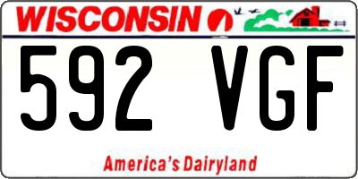 WI license plate 592VGF
