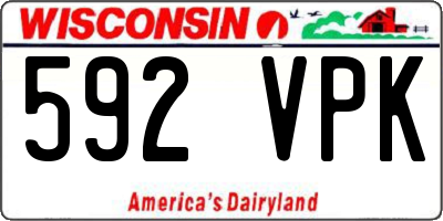 WI license plate 592VPK