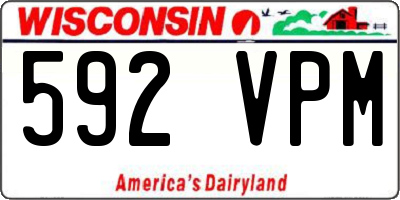 WI license plate 592VPM