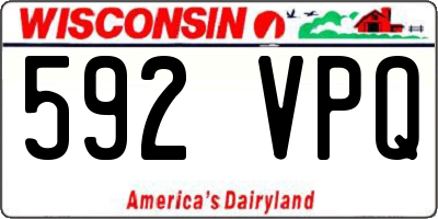 WI license plate 592VPQ