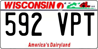 WI license plate 592VPT