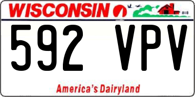 WI license plate 592VPV