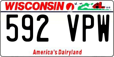 WI license plate 592VPW