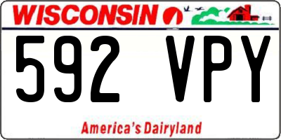 WI license plate 592VPY
