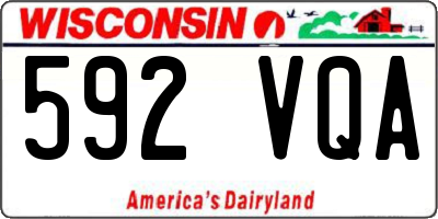 WI license plate 592VQA