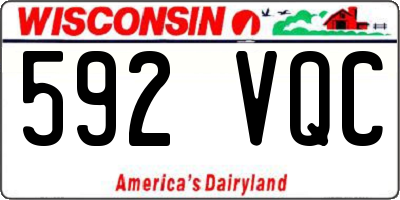 WI license plate 592VQC