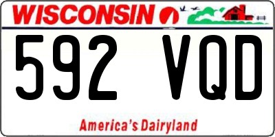 WI license plate 592VQD