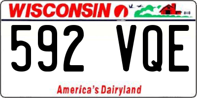 WI license plate 592VQE