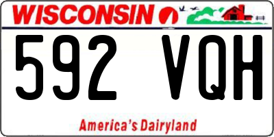 WI license plate 592VQH