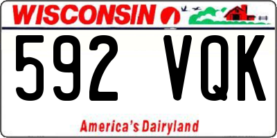 WI license plate 592VQK