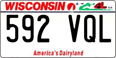 WI license plate 592VQL