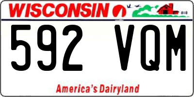 WI license plate 592VQM