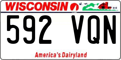 WI license plate 592VQN