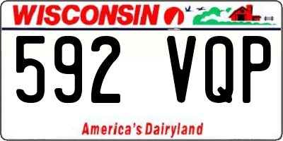 WI license plate 592VQP