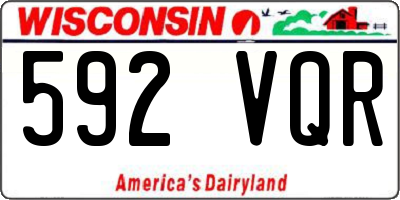 WI license plate 592VQR