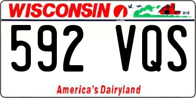 WI license plate 592VQS