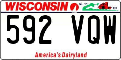 WI license plate 592VQW