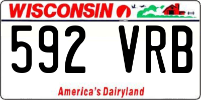 WI license plate 592VRB