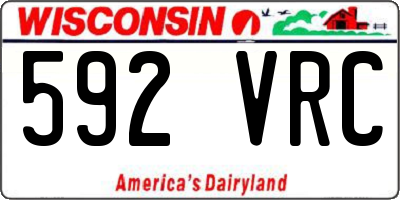 WI license plate 592VRC