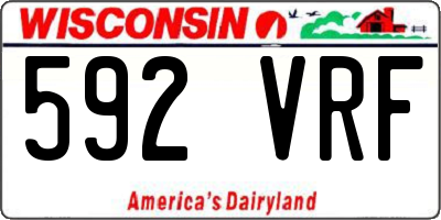 WI license plate 592VRF