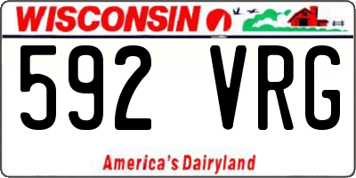 WI license plate 592VRG