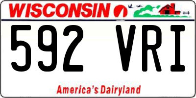 WI license plate 592VRI