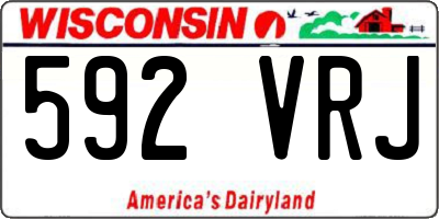 WI license plate 592VRJ