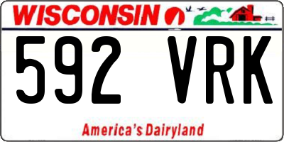 WI license plate 592VRK