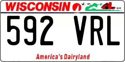 WI license plate 592VRL