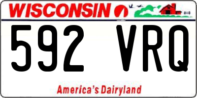 WI license plate 592VRQ