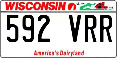 WI license plate 592VRR