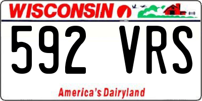 WI license plate 592VRS