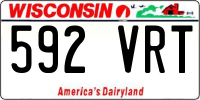 WI license plate 592VRT