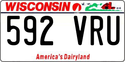 WI license plate 592VRU