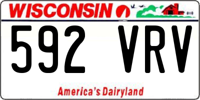 WI license plate 592VRV