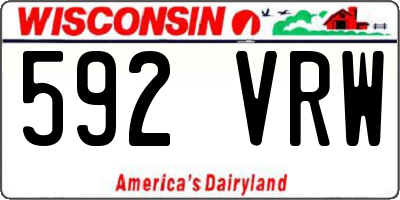 WI license plate 592VRW