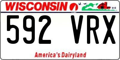 WI license plate 592VRX