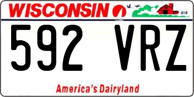 WI license plate 592VRZ