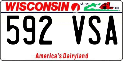 WI license plate 592VSA