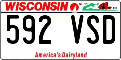 WI license plate 592VSD