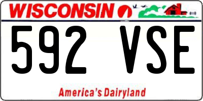 WI license plate 592VSE