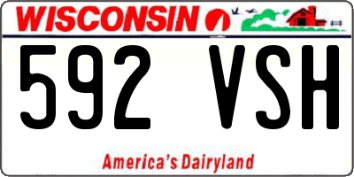 WI license plate 592VSH