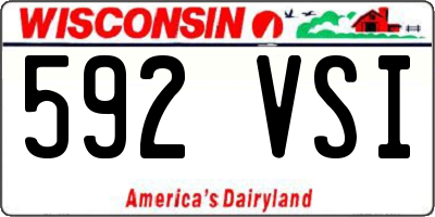 WI license plate 592VSI