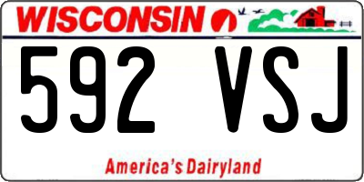 WI license plate 592VSJ