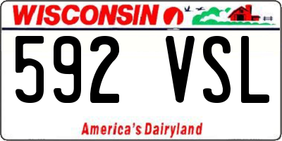 WI license plate 592VSL