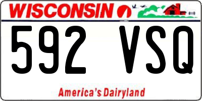 WI license plate 592VSQ