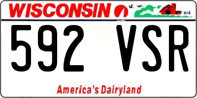 WI license plate 592VSR