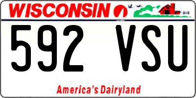 WI license plate 592VSU